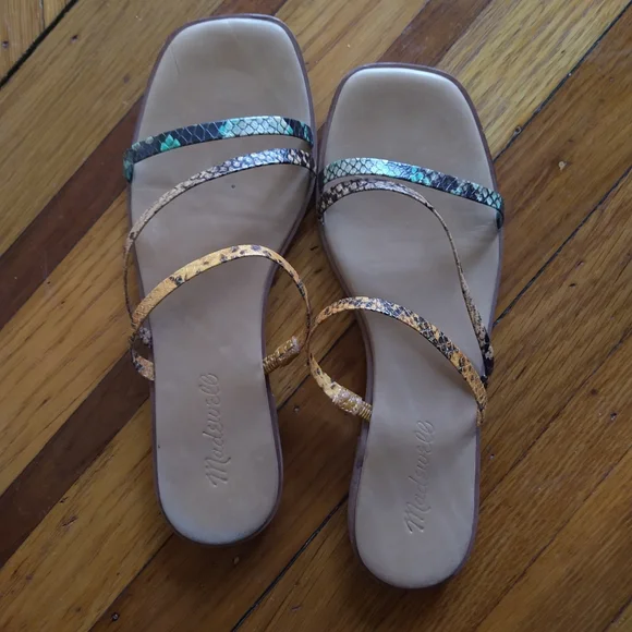 Madewell Lyra snake sandals 6.5 - Picture 4 of 5